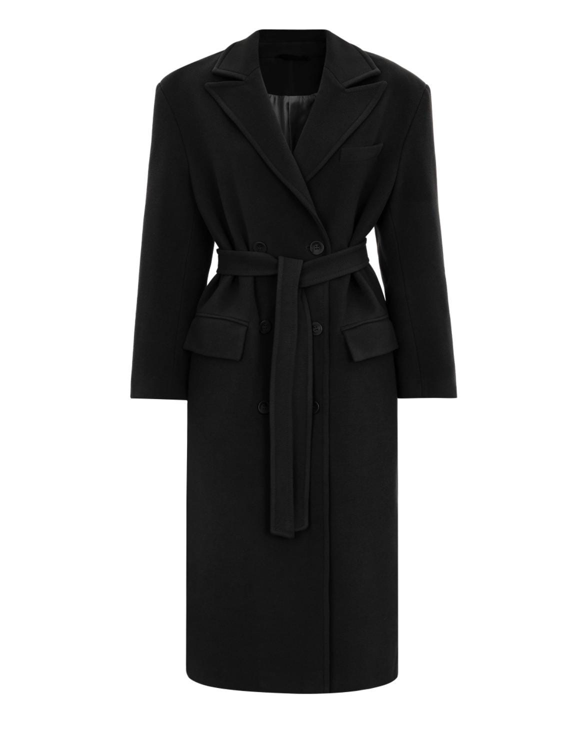 Black Wool Coat , Lined Warm Winter Coat, Oversized Cashmere Wool Coat, Fall Belted Coat, Boyfriend Women Coat, Fall Coat, Wrap Overcoat