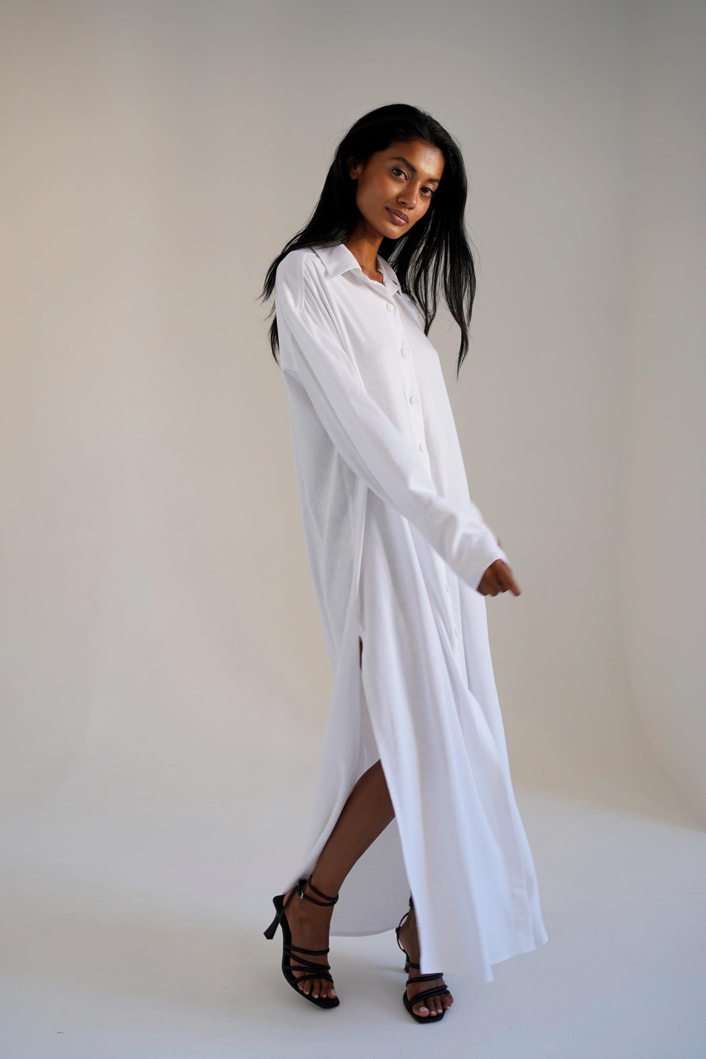 Maxi Linen Dress linen clothing, Dress with long sleeve,  White Maxi  Dress,  Natural Linen Dress,  Plus Size Linen Clothing, Casual Dress