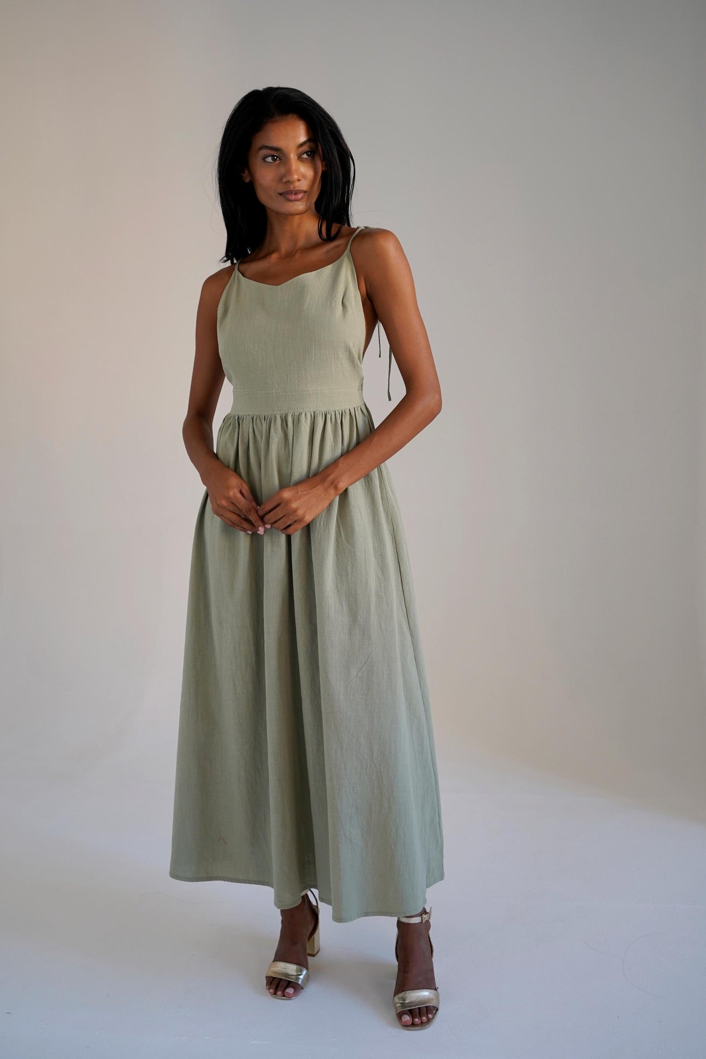 Maxi Linen Dress, Summer Maxi Dress, Linen Dress for Women, Khaki Maxi  Dress, Natural Linen Dress, Plus Size Linen Clothing, Casual Dress