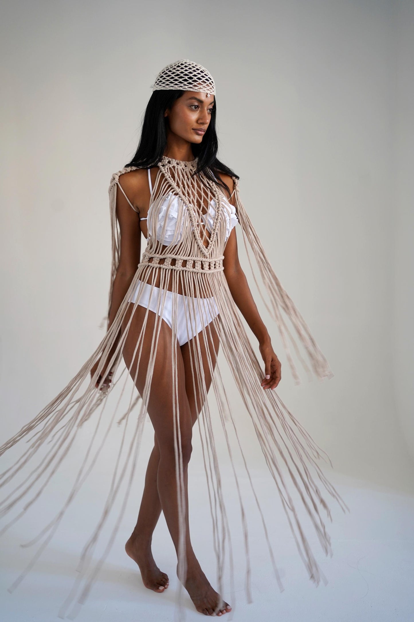 Macrame Set, Beach Dress, Tulum Outfit Festival Outfit, Rave outfit, Festival Burning Man Outfit, Boho Wedding Dress, Festival Clothing