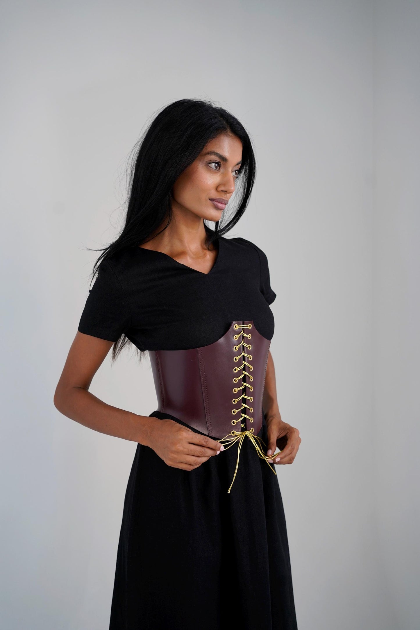 Fashion Harness Women, Burgundy Leather Corset, Leather Belt, Burning Man Outfit, Leather Harness, Festival Outfit, Cosplay costume