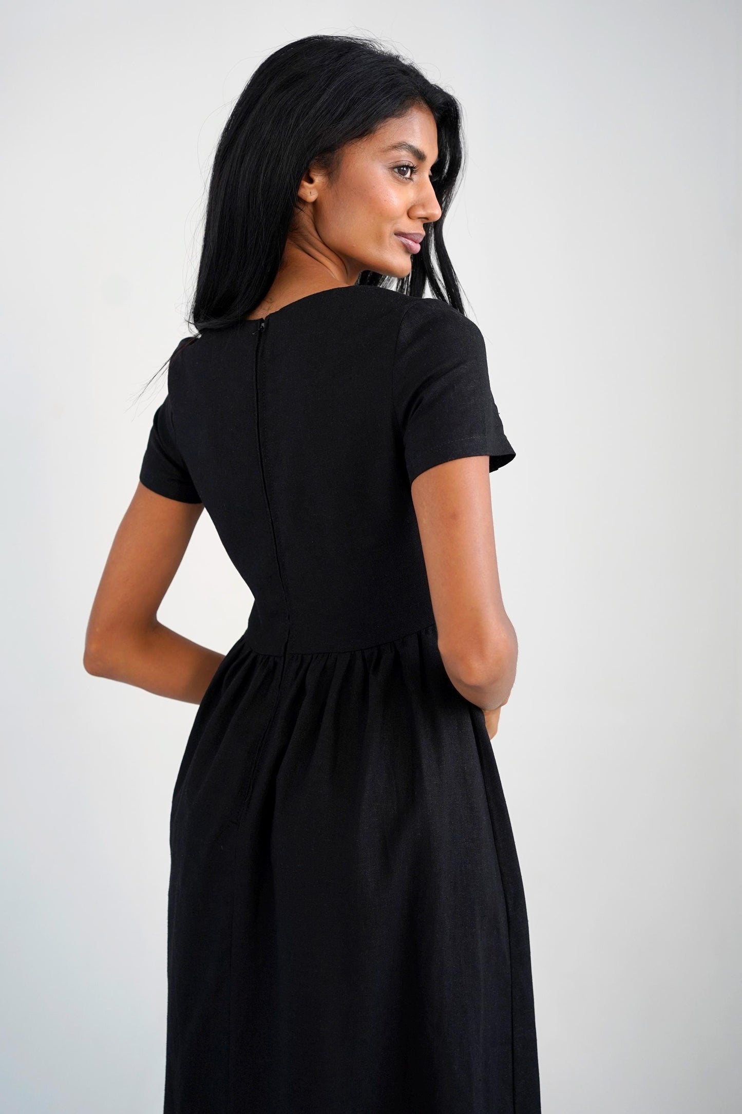 Maxi Linen Dress, Summer Maxi Dress, Linen Dress for Women, Black Maxi  Dress, Natural Linen Dress, Plus Size Linen Clothing, Casual Dress