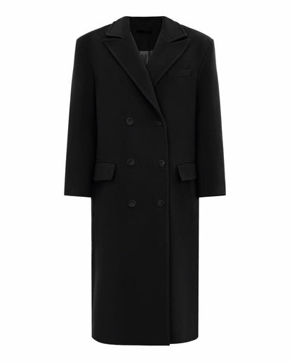 Black Wool Coat , Lined Warm Winter Coat, Oversized  Cashmere Wool Coat, Fall Belted Coat, Boyfriend Women Coat, Fall Coat, Wrap Overcoat