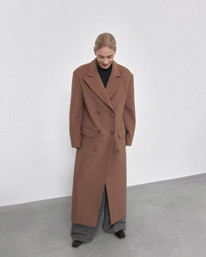 Camel Wool Coat, Lined Warm Winter Coat, Oversized Wool Coat, Fall Belted Coat, Women Maxi Coat, Fall Coat, Wrap Overcoat