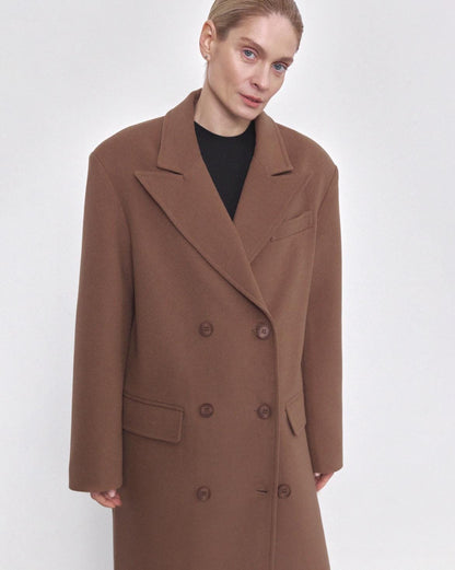 Camel Wool Coat, Lined Warm Winter Coat, Oversized Wool Coat, Fall Belted Coat, Women Maxi Coat, Fall Coat, Wrap Overcoat